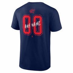 Columbus Blue Jackets Hustle Personalized Name & Number T-Shirt Navy