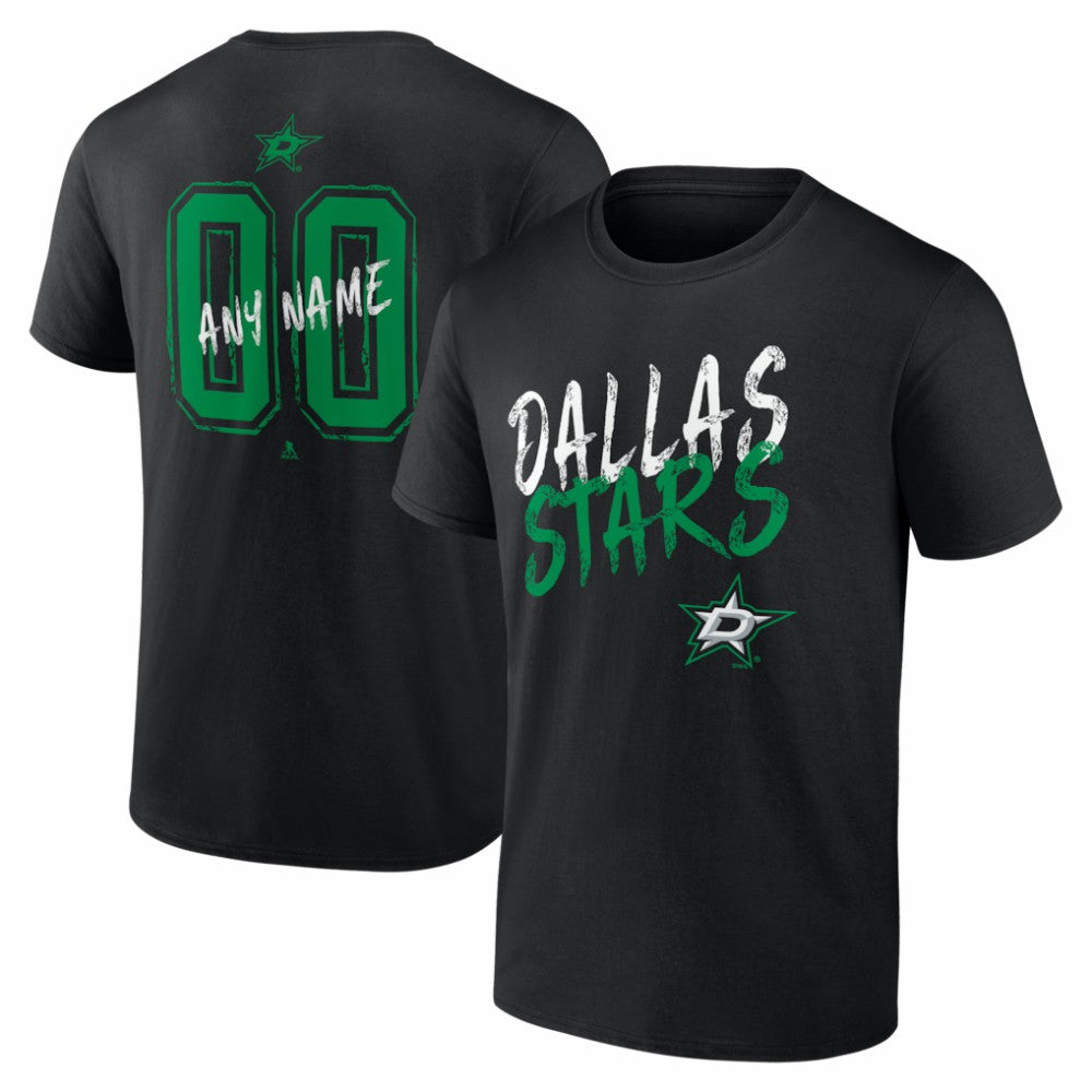 Dallas Stars Big & Tall Hustle Personalized Name & Number T-Shirt Black