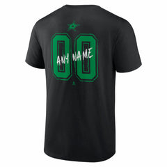 Dallas Stars Big & Tall Hustle Personalized Name & Number T-Shirt Black