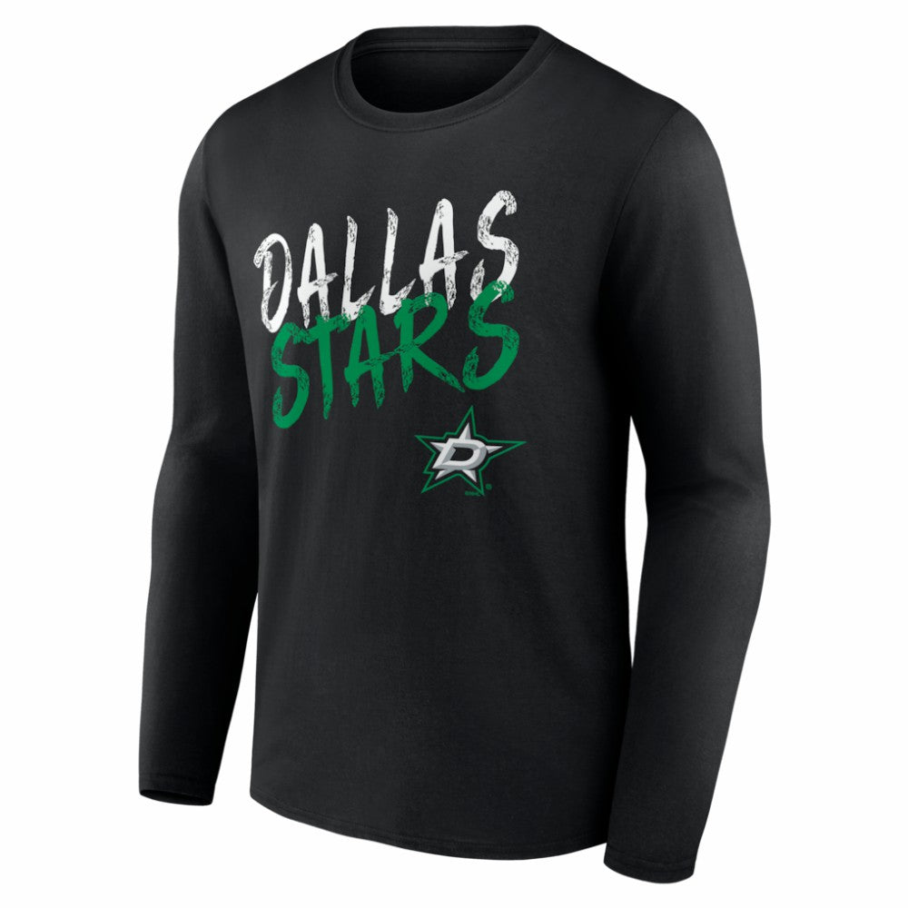 Dallas Stars Hustle Personalized Name & Number Long Sleeve T-Shirt Black