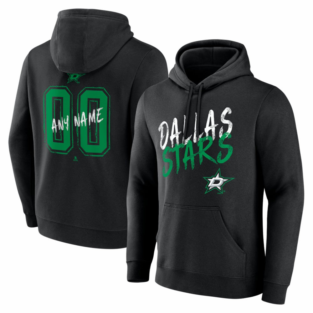 Dallas Stars Hustle Personalized Name & Number Hoodie Black