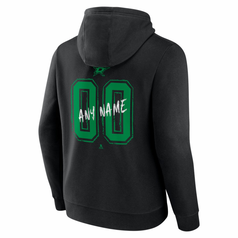 Dallas Stars Hustle Personalized Name & Number Hoodie Black