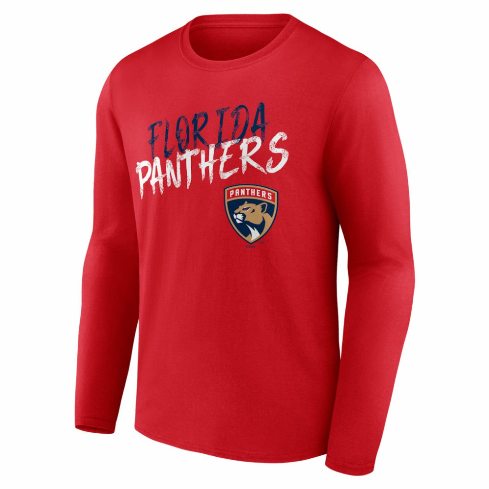 Florida Panthers Hustle Personalized Name & Number Long Sleeve T-Shirt Red