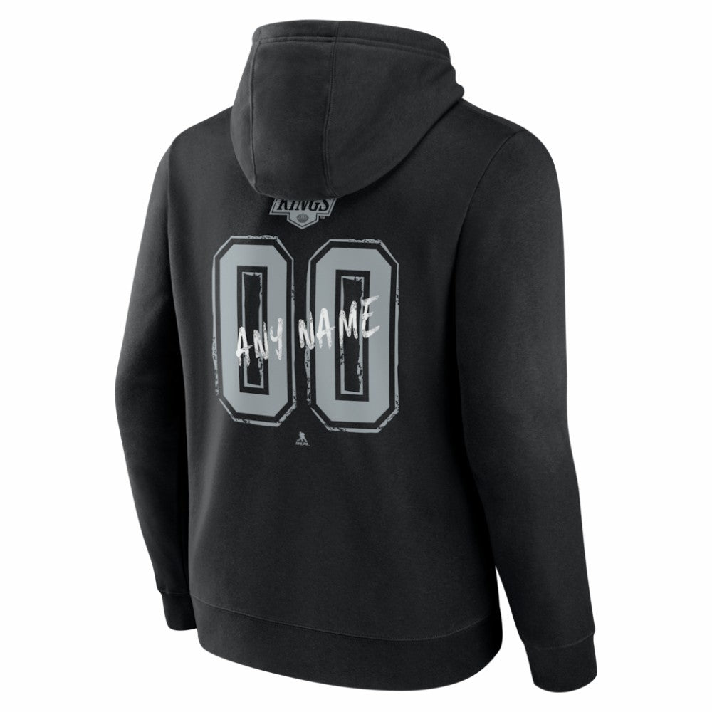 Los Angeles Kings Big & Tall Hustle Personalized Name & Number Hoodie Black