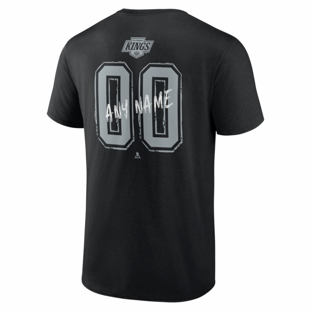 Los Angeles Kings Big & Tall Hustle Personalized Name & Number T-Shirt Black