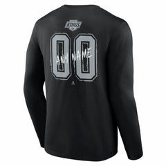 Los Angeles Kings Hustle Personalized Name & Number Long Sleeve T-Shirt Black