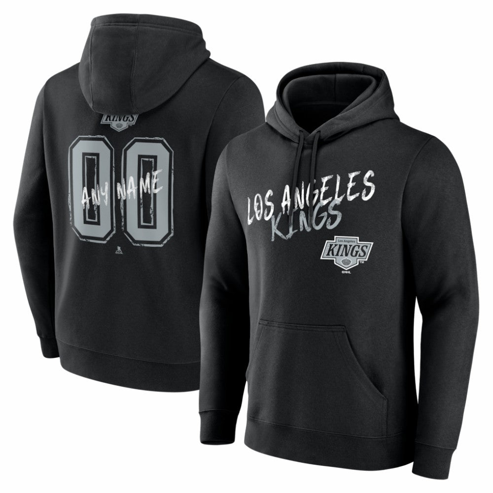 Los Angeles Kings Hustle Personalized Name & Number Hoodie Black