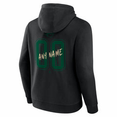 Minnesota Wild Big & Tall Hustle Personalized Name & Number Hoodie Black