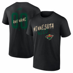 Minnesota Wild Hustle Personalized Name & Number T-Shirt Black