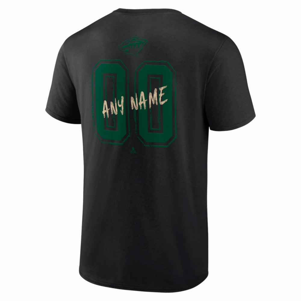 Minnesota Wild Hustle Personalized Name & Number T-Shirt Black