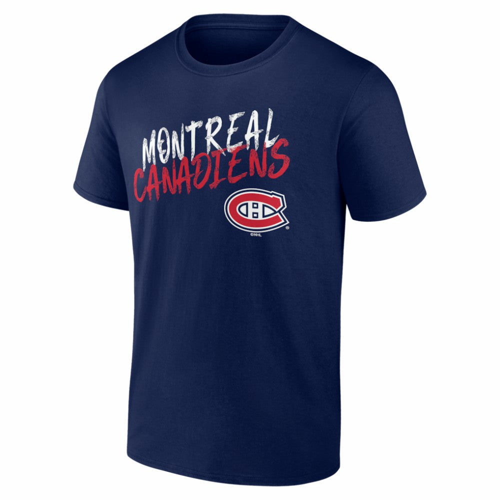 Montreal Canadiens Hustle Personalized Name & Number T-Shirt Navy
