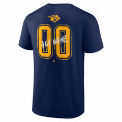 Nashville Predators Big & Tall Hustle Personalized Name & Number T-Shirt Navy