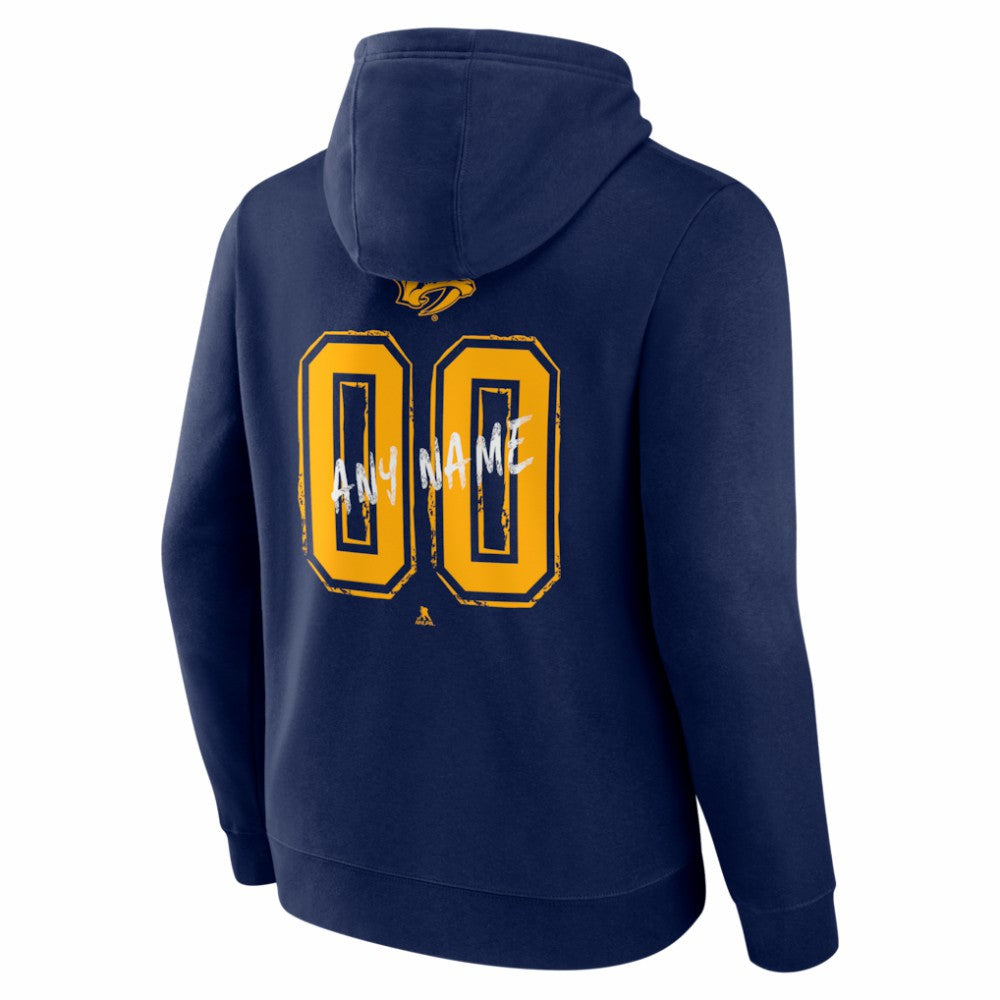 Nashville Predators Hustle Personalized Name & Number Hoodie Navy