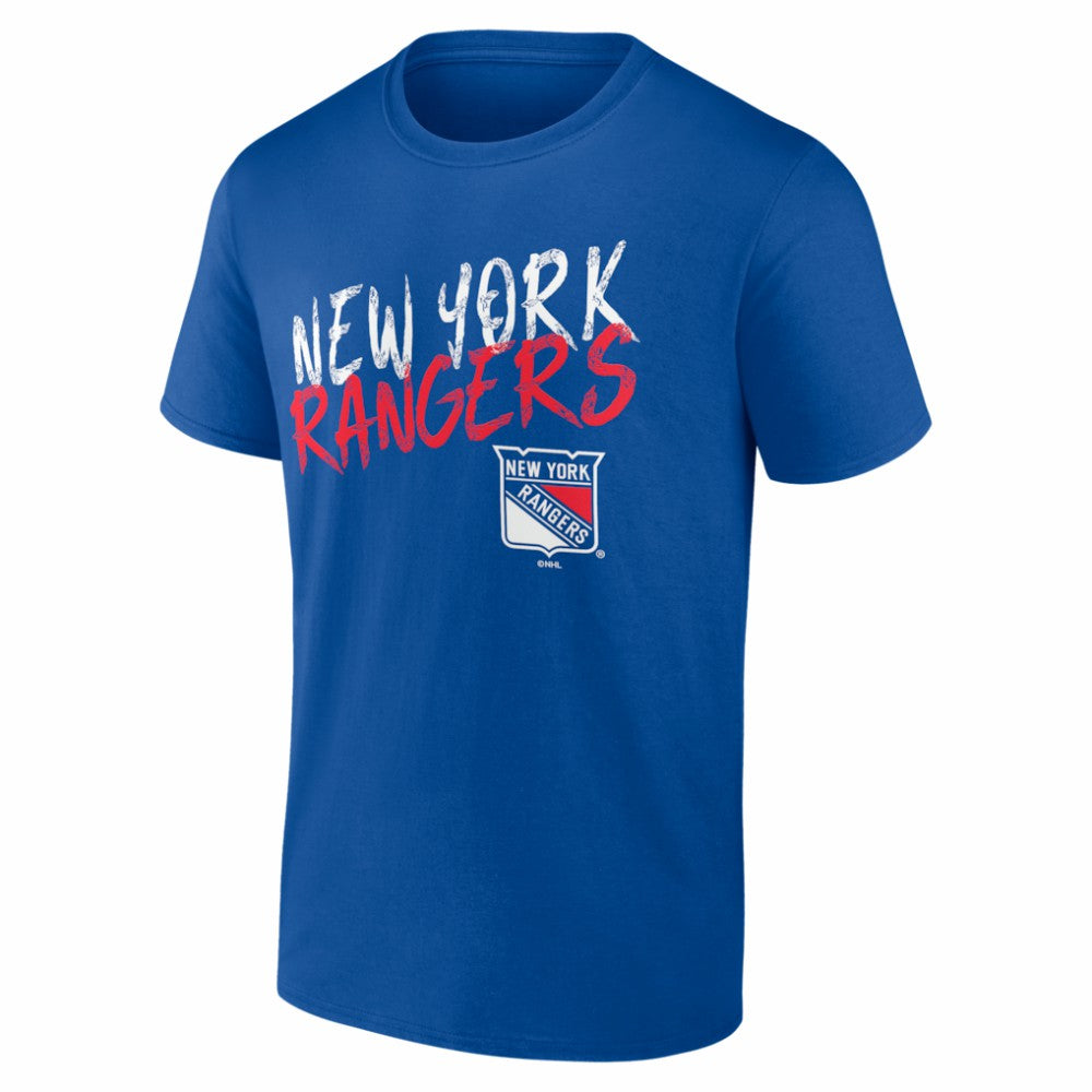 New York Rangers Big & Tall Hustle Personalized Name & Number T-Shirt Blue