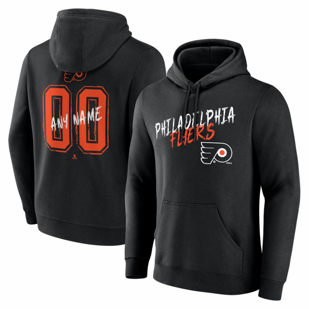 Philadelphia Flyers Big & Tall Hustle Personalized Name & Number Hoodie Black