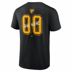 Pittsburgh Penguins Hustle Personalized Name & Number T-Shirt Black