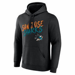 San Jose Sharks Big & Tall Hustle Personalized Name & Number Hoodie Black