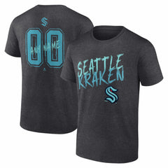 Seattle Kraken Hustle Personalized Name & Number T-Shirt Charcoal