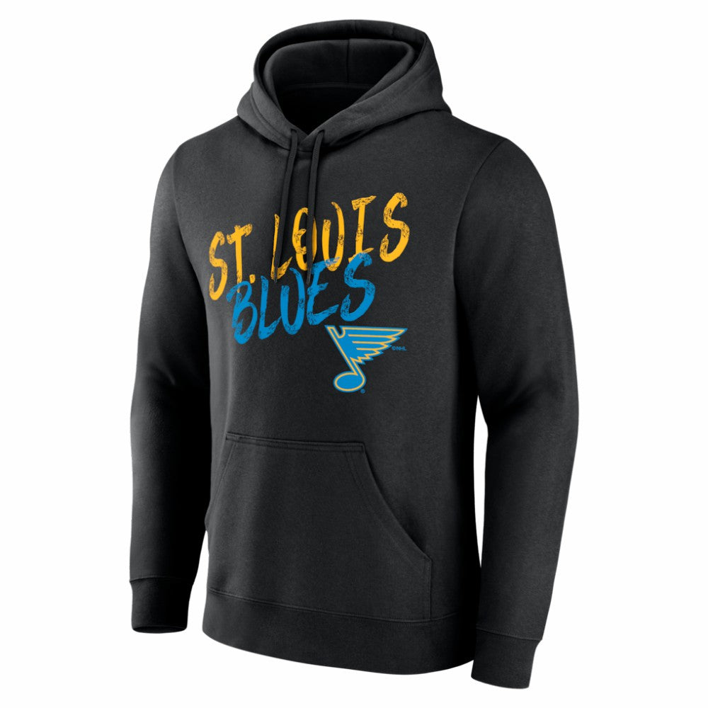St. Louis Blues Big & Tall Hustle Personalized Name & Number Hoodie Black
