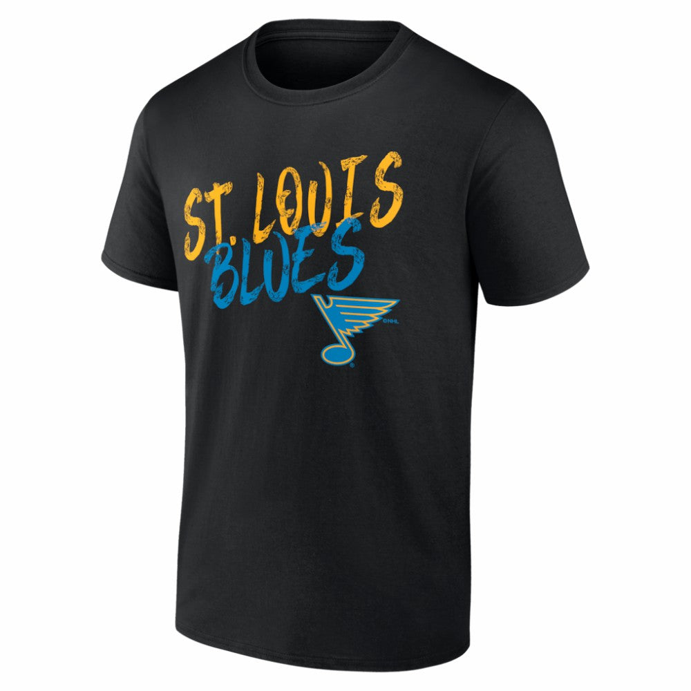 St. Louis Blues Hustle Personalized Name & Number T-Shirt Black