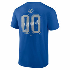 Tampa Bay Lightning Hustle Personalized Name & Number T-Shirt Blue