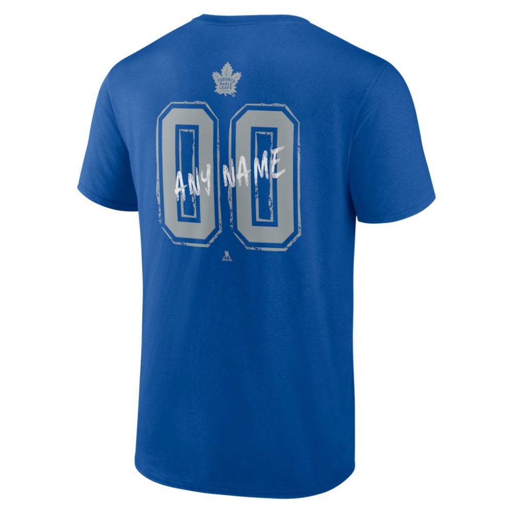 Toronto Maple Leafs Hustle Personalized Name & Number T-Shirt Blue