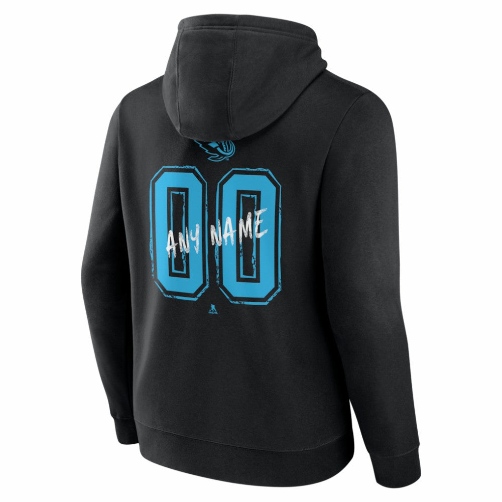 Utah Mammoth Big & Tall Hustle Personalized Name & Number Hoodie Black