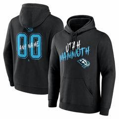 Utah Mammoth Hustle Personalized Name & Number Hoodie Black