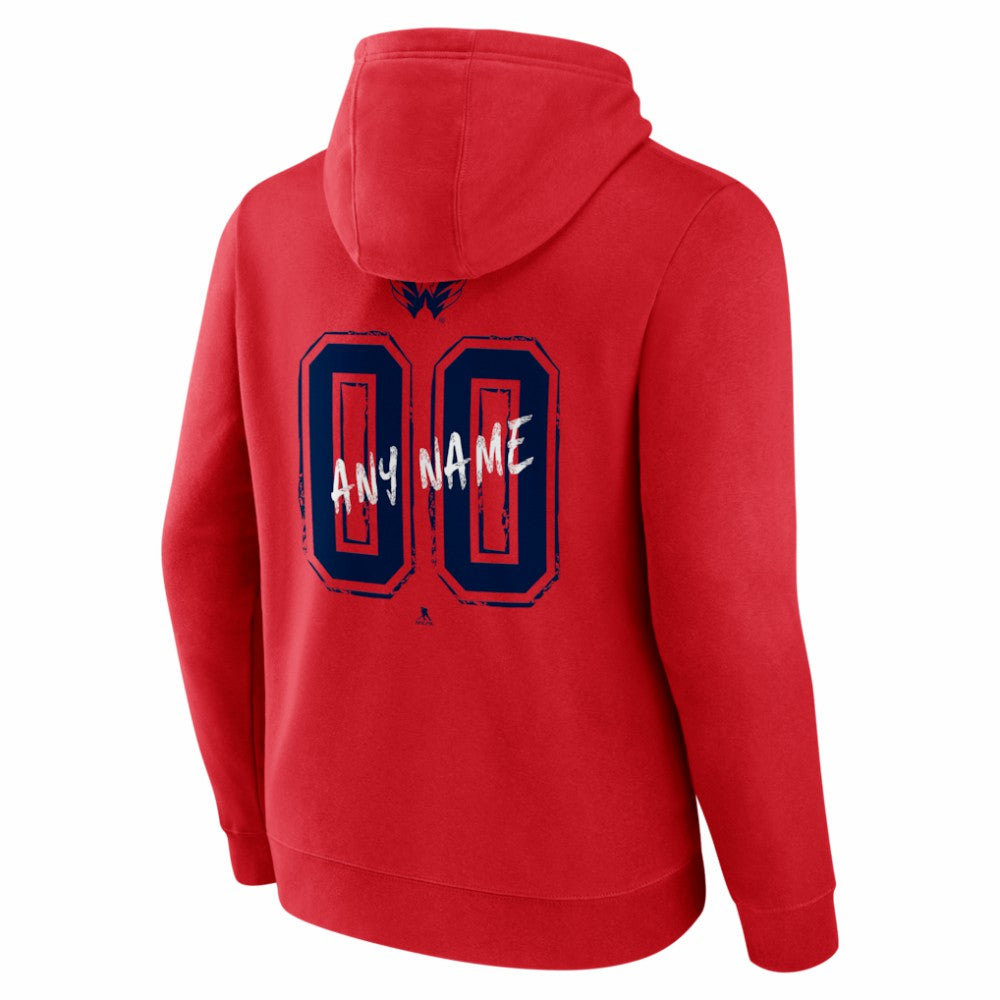 Washington Capitals Hustle Personalized Name & Number Hoodie Red