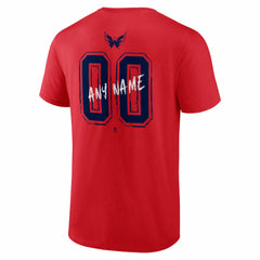 Washington Capitals Hustle Personalized Name & Number T-Shirt Red