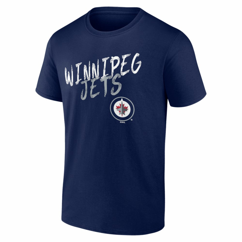 Winnipeg Jets Big & Tall Hustle Personalized Name & Number T-Shirt Navy