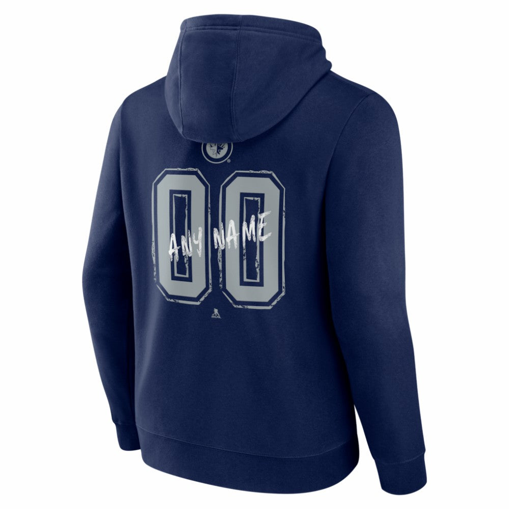 Winnipeg Jets Hustle Personalized Name & Number Hoodie Navy