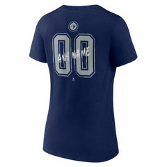 Winnipeg Jets Women's Hustle Personalized Name & Number V-Neck T-Shirt Navy