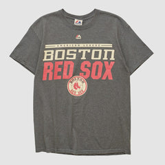 Boston Red Sox Majestic 2000s T-shirt Dark Heather Gray Vintage