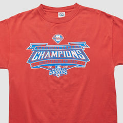 MLB World Series Delta 2008 T-shirt Red Vintage