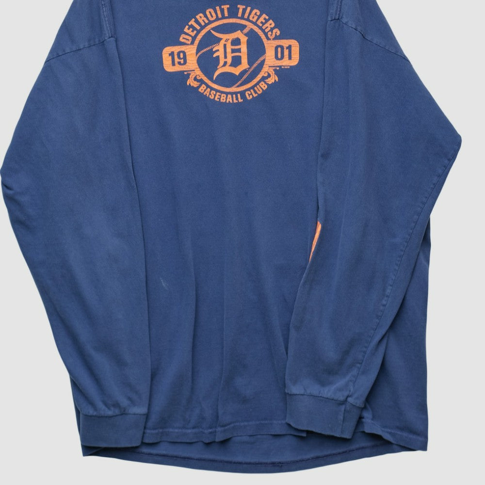 Detroit Tigers 2000s Long Sleeve T-shirt Navy Vintage | Nike