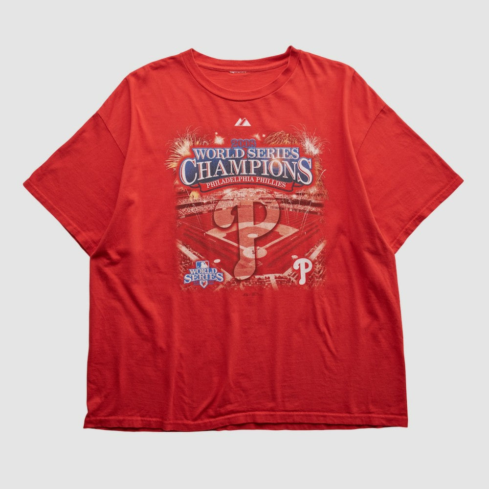 Philadelphia Phillies Majestic 2008 T-shirt Red Vintage
