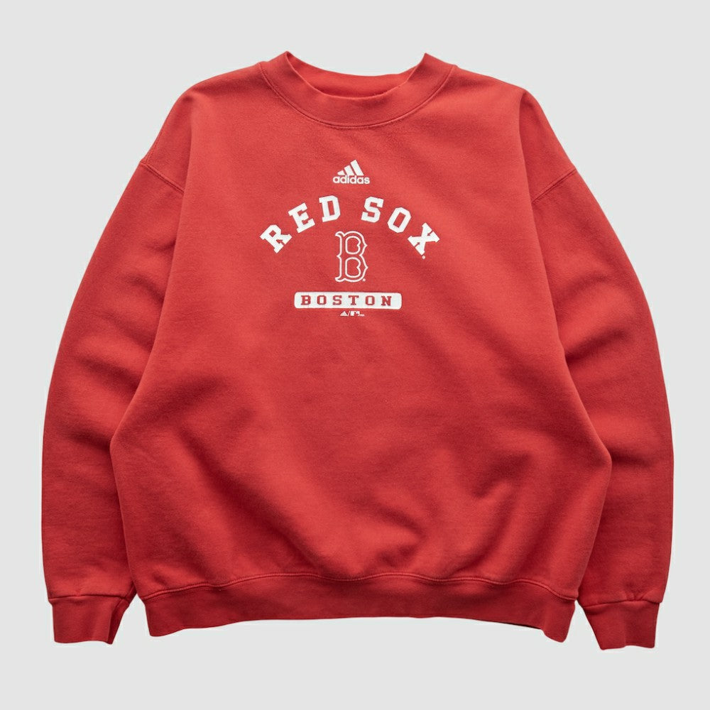 Boston Red Sox Adidas 2000s Pullover Sweatshirt Red Vintage
