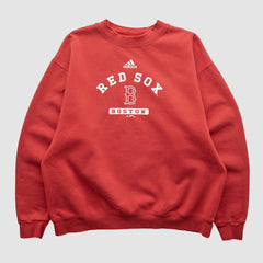 Boston Red Sox Adidas 2000s Pullover Sweatshirt Red Vintage