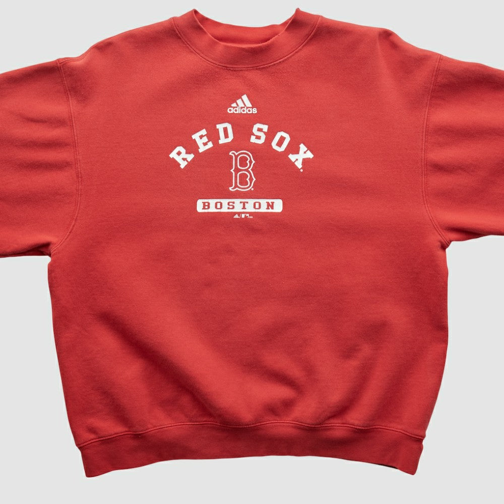 Boston Red Sox Adidas 2000s Pullover Sweatshirt Red Vintage