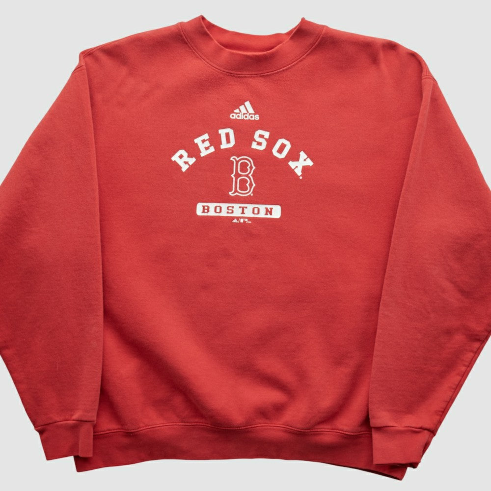 Boston Red Sox Adidas 2000s Pullover Sweatshirt Red Vintage