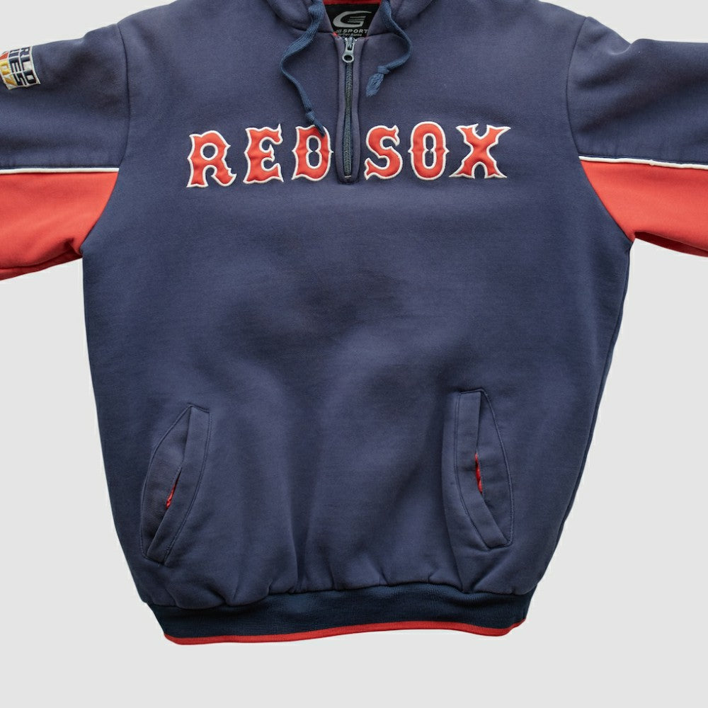 Boston Red Sox GIII Sports 2007 Hooded 1/4 Zip Sweatshirt Navy Vintage