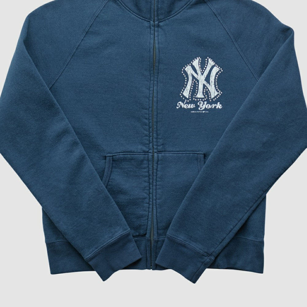 New York Yankees Genuine Merchandise 2010s Full Zip Sweatshirt Navy Vintage