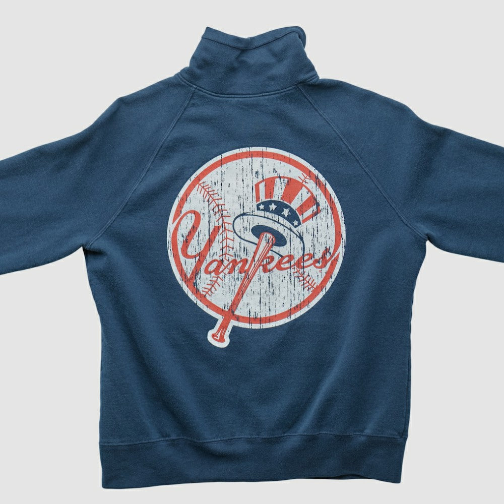 New York Yankees Genuine Merchandise 2010s Full Zip Sweatshirt Navy Vintage
