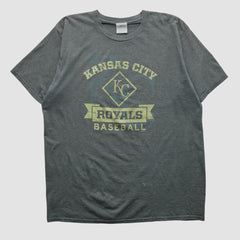 Kansas City Royals Genuine Merchandise 2000s T-shirt Dark Heather Gray Vintage