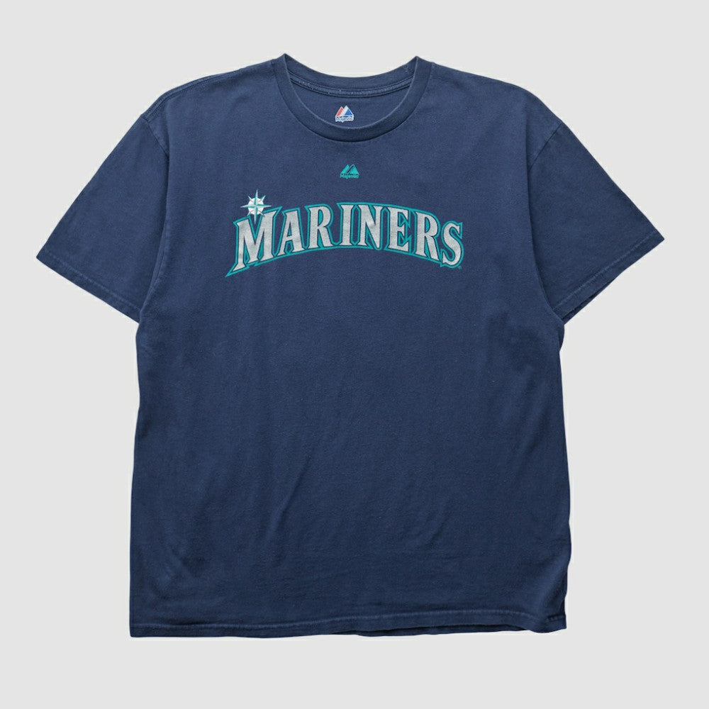Seattle Mariners Majestic 2000s T-shirt Navy Vintage