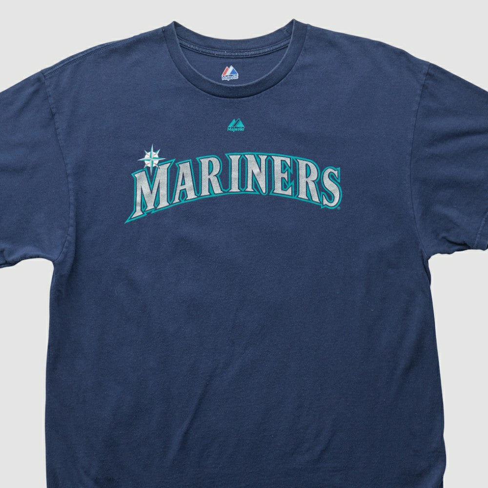 Seattle Mariners Majestic 2000s T-shirt Navy Vintage
