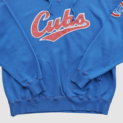 Chicago Cubs Majestic 2000s Hooded Pullover Sweatshirt Blue Vintage