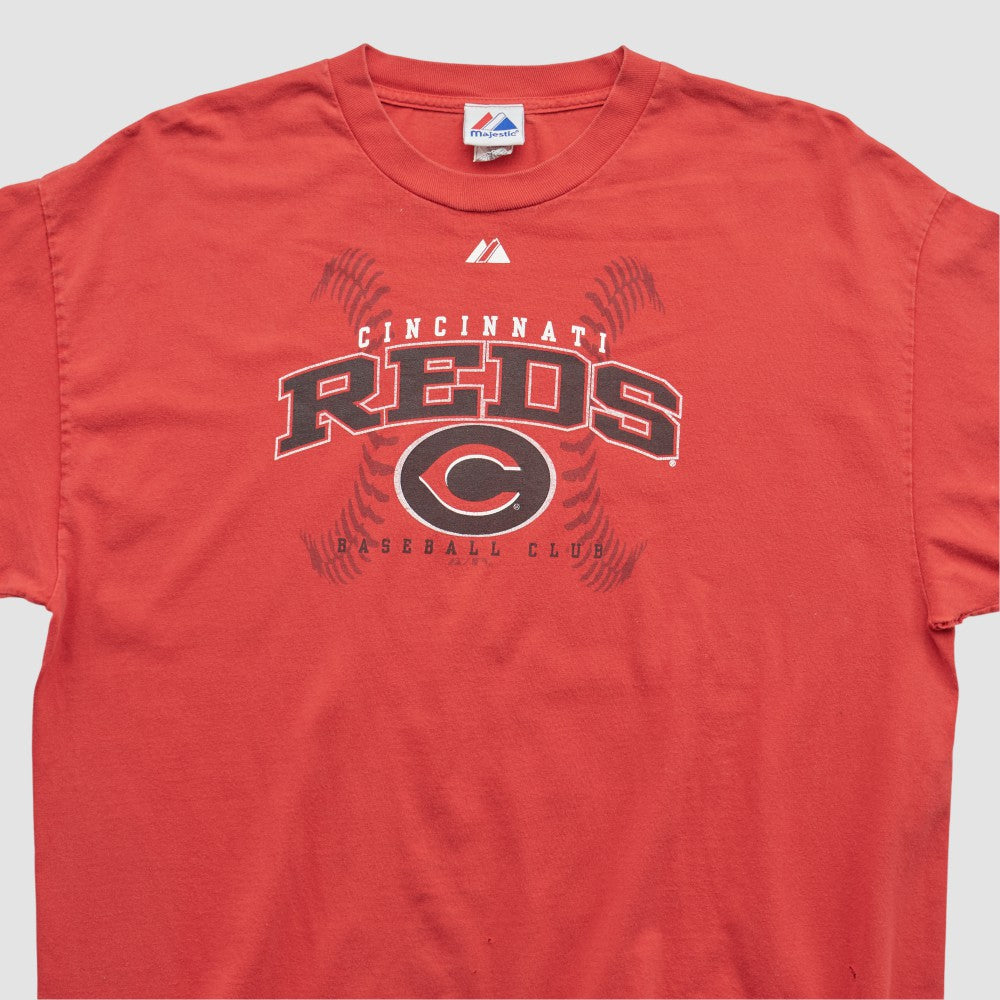 Cincinnati Reds Majestic 2000s T-shirt Red Vintage