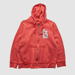 St. Louis Cardinals Genuine Merchandise 2000s Hooded Full Zip Sweatshirt Red Vintage
